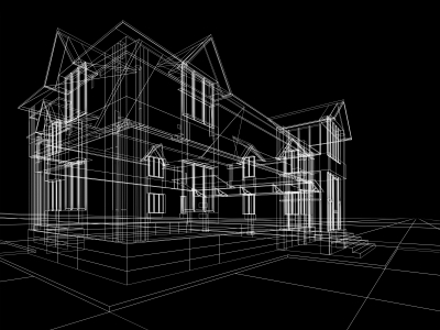 House Wiring - Wireframe of a House